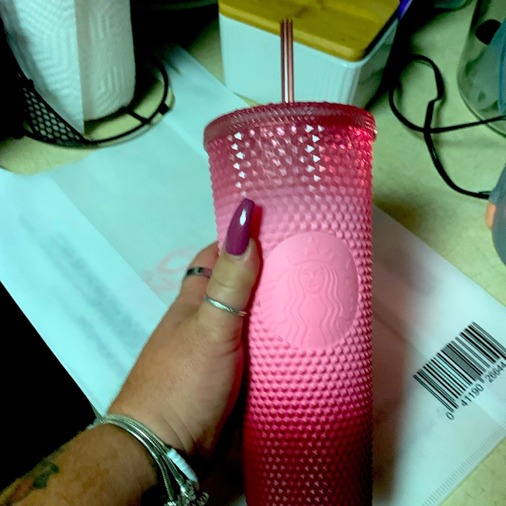 24 oz pink ombre wax berry